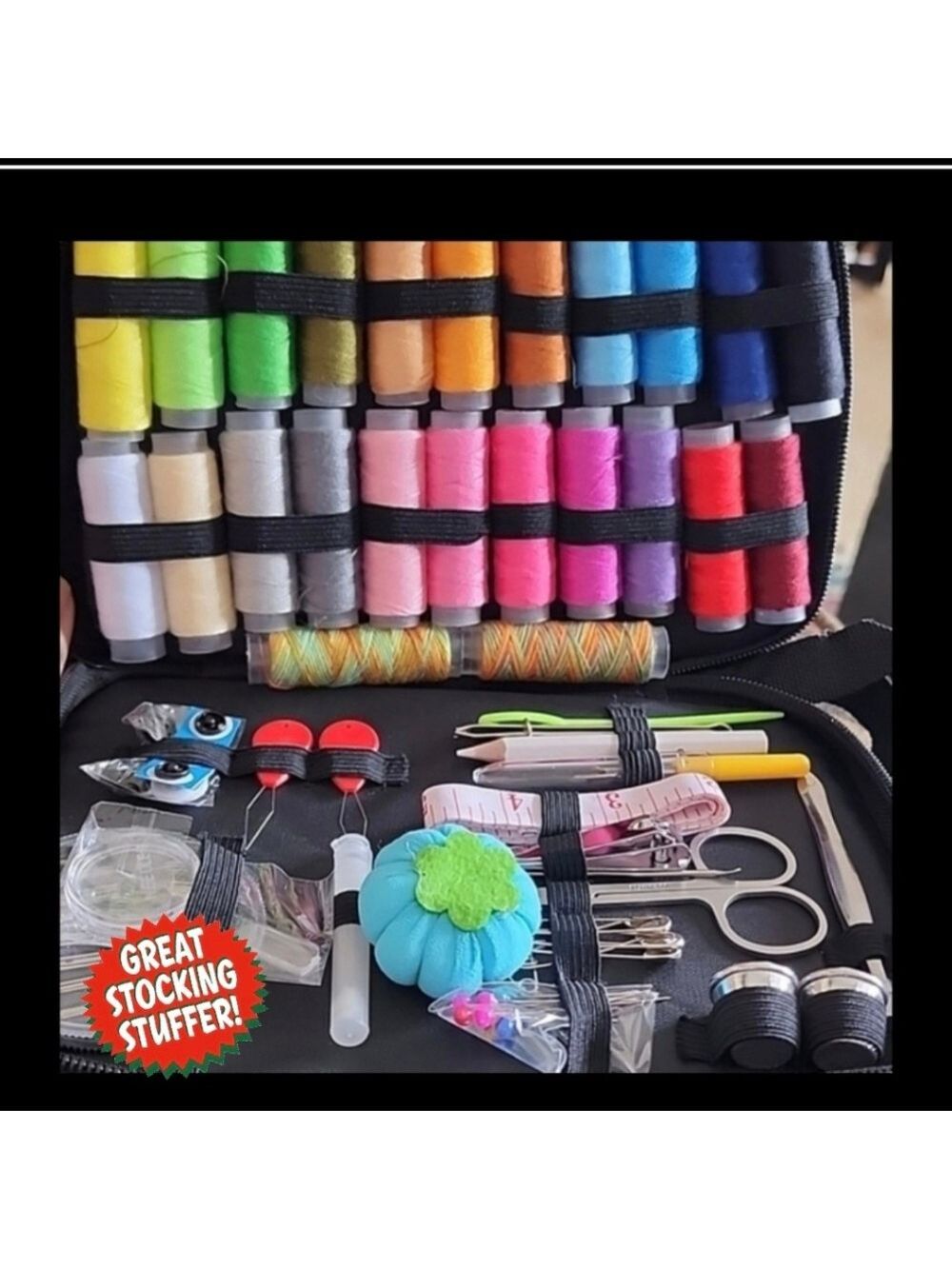 Last One Portable Sewing Kit includes storage bag 97 piece Stainless scissors ✂️